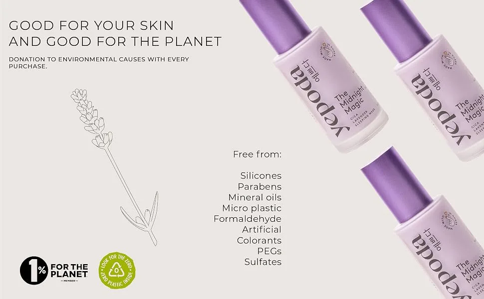 Yepoda - THE MIDNIGHT MAGIC - Slow Aging Night Mask with Cica Korean Cosmetics (50 ml) - Midnight magic good for your skin good for planet eng