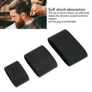 Clipper Band Easy Installation Slip Resistant Universal Stretchy Barber Clipper Band Black Slicone for Hair Salon - 1413220172711-3