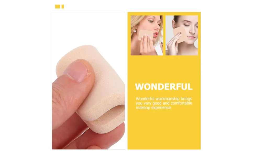 NUSITOU 2 Sets Puff Eye Shadow Cotton Puff Women Products Powder Puff Cosmetics Puff Face Tools Face Finger Puff Beauty Tools Square Tool Makeup Flutter Miss Sponge - product information 4