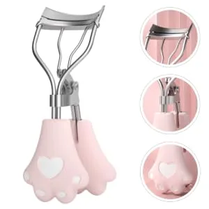 NUSITOU 1 Set Eyelash Curler Makeup Tool for Eyelash Makeup Tool Pro Tools Lash Tools Delicate Makeup Tool Abs Eyelash Curl Tool Cosmetic Tool Lashes Tool Cat Paw Mini Stainless Steel Pink - product information 2