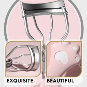 NUSITOU 1 Set Eyelash Curler Makeup Tool for Eyelash Makeup Tool Pro Tools Lash Tools Delicate Makeup Tool Abs Eyelash Curl Tool Cosmetic Tool Lashes Tool Cat Paw Mini Stainless Steel Pink - product information 3