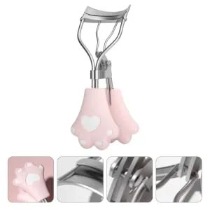 NUSITOU 1 Set Eyelash Curler Makeup Tool for Eyelash Makeup Tool Pro Tools Lash Tools Delicate Makeup Tool Abs Eyelash Curl Tool Cosmetic Tool Lashes Tool Cat Paw Mini Stainless Steel Pink - product information 7
