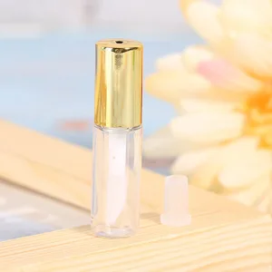 Mini Refillable Empty Lip Gloss Tubes Lipstick Container Dispenser Gold Portable For Traveling - 3117200052411-2