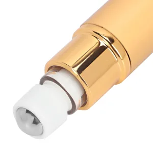 Cryfokt Refillable Perfume Bottle 10ml Empty Roll On Bottle Visible for Fragrances for Parties for Essential Oils for Gym (Gold) - Empty Perfume Bottle