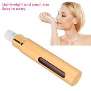 Cryfokt Refillable Perfume Bottle 10ml Empty Roll On Bottle Visible for Fragrances for Parties for Essential Oils for Gym (Gold) - Empty Perfume Bottle