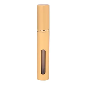 Cryfokt Refillable Perfume Bottle 10ml Empty Roll On Bottle Visible for Fragrances for Parties for Essential Oils for Gym (Gold) - Refillable Perfume Bottle