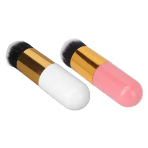 Facial Foundation Makeup Brush Artificial Fiber Soft Skin Friendly Chubby Makeup Brush Pink Gold White Gold - 1410230078411-3