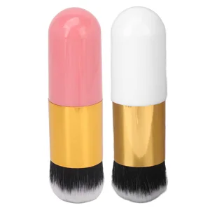 Facial Foundation Makeup Brush Artificial Fiber Soft Skin Friendly Chubby Makeup Brush Pink Gold White Gold - product information 2