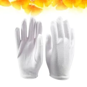 HAPINARY 18 Pairs Hand Care White Cloth Spa for Dry Hands Industrial Lab Extra Large Inspection Hydrating Cosmetic - product information 1