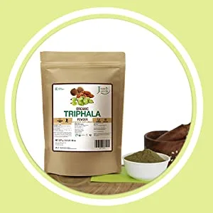 Just Jaivik 100% Organic Triphala Powder - Certified Organic by OneCert Asia, 227 GMS / 1/2 LB Pound / 08 Oz - Balances DOSHAS as per Ayurveda - product information 4
