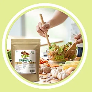 Just Jaivik 100% Organic Triphala Powder - Certified Organic by OneCert Asia, 227 GMS / 1/2 LB Pound / 08 Oz - Balances DOSHAS as per Ayurveda - product information 5
