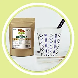 Just Jaivik 100% Organic Triphala Powder - Certified Organic by OneCert Asia, 227 GMS / 1/2 LB Pound / 08 Oz - Balances DOSHAS as per Ayurveda - product information 6