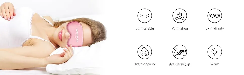 Kenneth Cole Satin Eye Mask - Eyeshade with Elastic Strap Blocks Light Like A Boss and Gets You The Best Night's Sleep Ever Grey - Kenneth Cole Satin Eye Mask