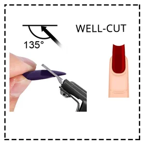 Artificial Nail Tip Clipper Acrylic Nail Clipper Professional Art Manicure Tools Clip Tool Stainless Steel Nail Clippers - Acrylic Fake Nail Clipper for Shaping, Polishing, Removing Acrylic Gel Nails