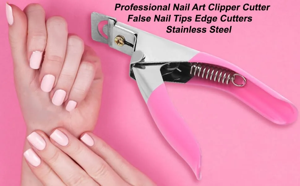 Artificial Nail Tip Clipper Acrylic Nail Clipper Professional Art Manicure Tools Clip Tool Stainless Steel Nail Clippers - False nail clippers Acrylic Nail Clipper Professional Nail Clippers for home professional