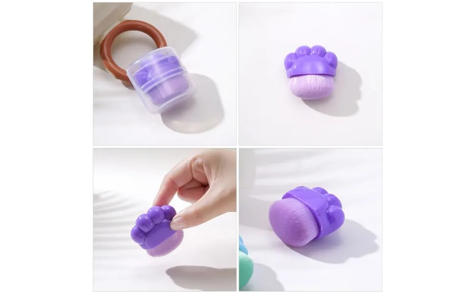HONMEET Plastic Cosmetics Brush Blush Brush for Cheeks Brush for Makeup Artificial Fiber Purple Brush - product information 6