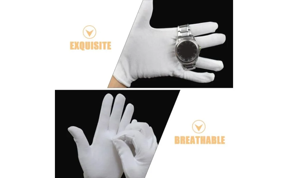 Beatifufu 12 Pairs Moisturizing Gloves Work Gloves Moisturizing Overnight Gloves Working Gloves Cotton White - product information 1