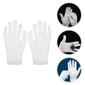 Beatifufu 12 Pairs Moisturizing Gloves Work Gloves Moisturizing Overnight Gloves Working Gloves Cotton White - product information 6