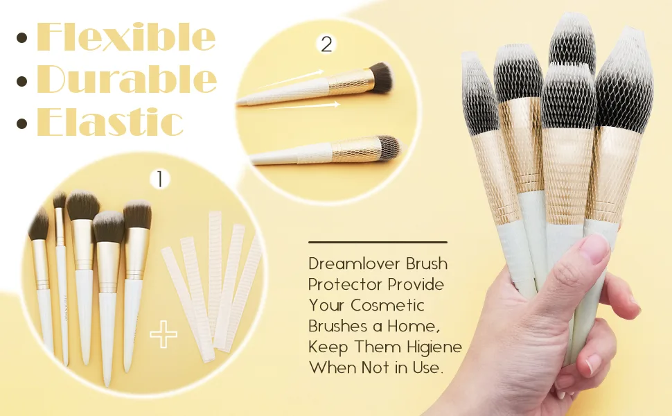 Dreamlover Makeup Brush Protector Makeup Brush Cover 50 Pieces - Usage Step