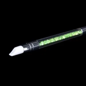 SKISUNO Pattern Making Nail Tool Nail Art Carving Silicone Head Nail Pen Nail Silicone Pen Manicure Greens medium Green - product information 4