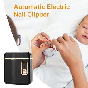 Automatic Nail Clippers Electric Nail Clippers | 3 Modes Adjustable Safety Nail Clippers - Electric Pedicure Manicure Tool Silent Nail Clippers with Container Luc Black - Superior cleaning