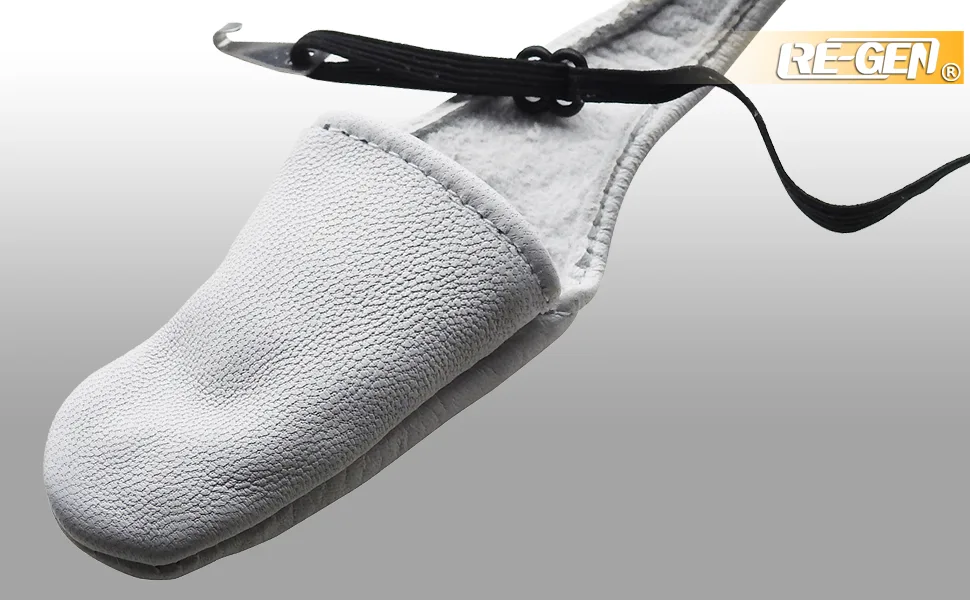 RE-GEN Leather Reusable Protective Adjustable First Aid Thumb Stall Protection Cot - White (Large) - RE-GEN REGEN Thumb Stall Finger Stall PVC Plastic Reusable First Aid Medical Bandage Dressing