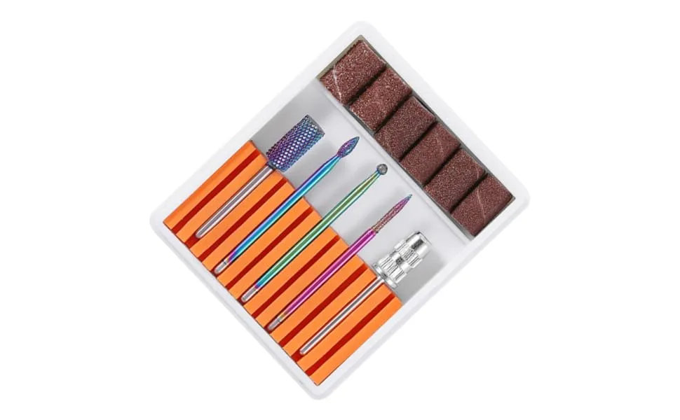VINTORKY 1 Set pedicure bits gel polish remover drill bit Cuticle Drill Bit manicure drill bits kit de manicura electric tool electrical tools power tools manicure tools nail equipment 6.5x5.5cm Orange - product information 2