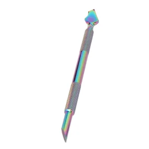 Cuticle Pusher Dual Sided Remover Cleaner Cuticle Pusher Edge Spoon Shaped Stainless Steel Manicure Nail Art Tool - 1414230036411-3