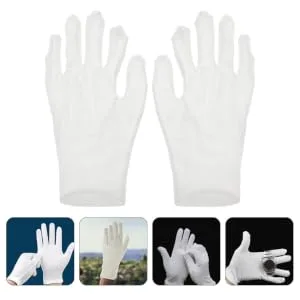 PLAFOPE 12 Pairs Moisturizing Gloves Work Gloves Working Gloves Moisturizing Overnight Gloves Cotton White - product information 2