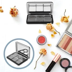 FOYTOKI 1 Set Eye Shadow Box DIY Blusher Container Fillable Eyeshadow Container Refillable Blusher Container Travel Eyeshadow Container Refillable Lipstick Container Makeup Supplies - product information 4