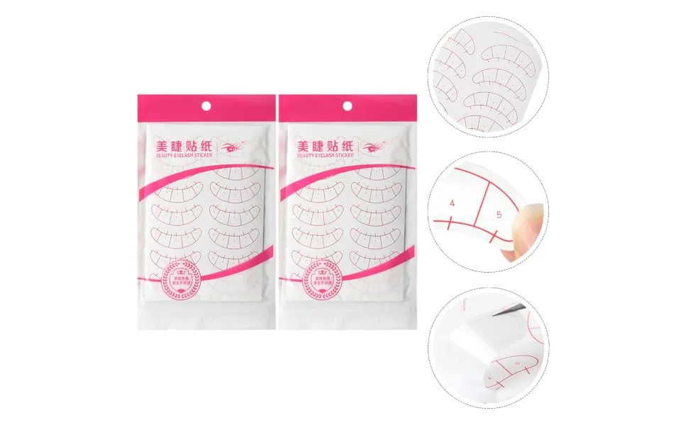 Gogogmee 20 Sheets Eyelash Eyelashes Positioning Stickers Eye Mapping Stickers Eyelashes Isolated Patches - product information 1
