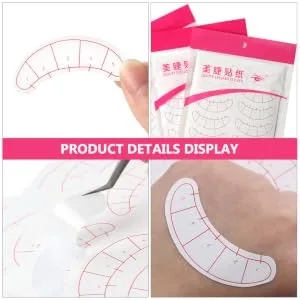 Gogogmee 20 Sheets Eyelash Eyelashes Positioning Stickers Eye Mapping Stickers Eyelashes Isolated Patches - product information 2