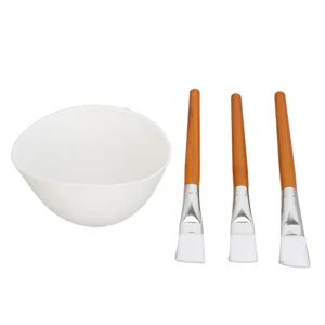 TYTOGE Facemask Mixing Tool Set Multifunctional Reusable Silicone Face Mask Bowl Wooden Brush Set for Oils Moisturizers - product information 2