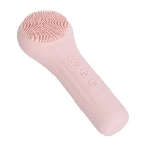 Electric Face Cleansing Brush Vibration Heating Waterproof Silicone Facial Deep Cleansing Brush - 1412230180511-3