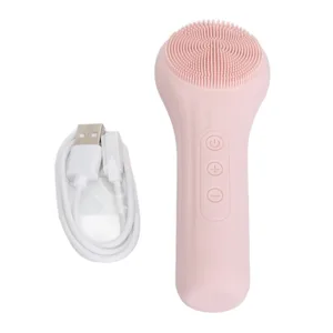 Electric Face Cleansing Brush Vibration Heating Waterproof Silicone Facial Deep Cleansing Brush - product information 2