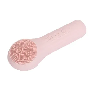 Electric Face Cleansing Brush Vibration Heating Waterproof Silicone Facial Deep Cleansing Brush - product information 3