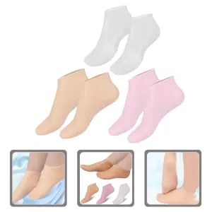 HONMEET Feet Moisturizing Socks 3 Pairs Moisturizing Socks Casual Socks Skin Friendly Sebs Cracked Cracked Foot Moisturizing Socks - product information 3
