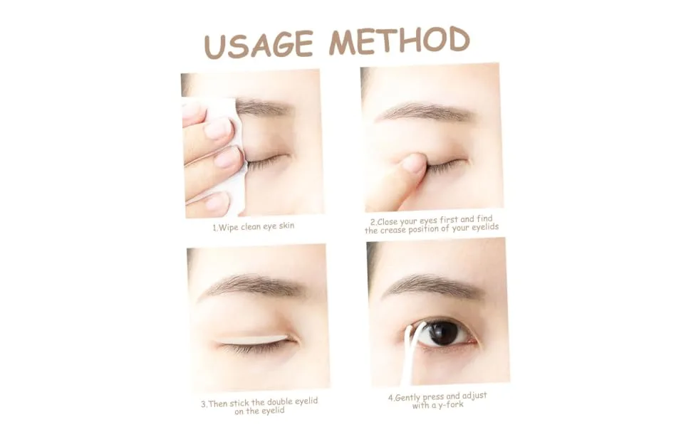 Didiseaon Clear Tape 60 Sheets double sided double eyelid sticker eyelid lifting strips Eyelid Makeup Kit Double Eyelid Decal Double Eyelid Cream eyelid strips Tape white make up Eye patch - product information 6