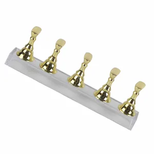 Nail 14 9 2 Display Stand for False Nails Nail Art Practice Gold Magnetic Nail Shelf - JM05018-3