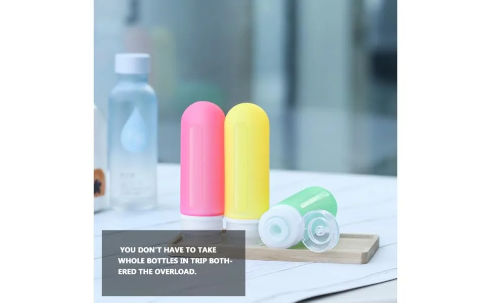 HAPINARY Shampoo Travel Bottle Soft Lip Gloss Yellow Suit Body: Filling Portable Empty Container - product information 2