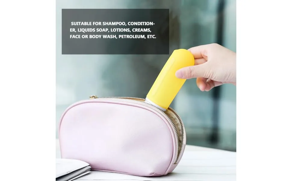 HAPINARY Shampoo Travel Bottle Soft Lip Gloss Yellow Suit Body: Filling Portable Empty Container - product information 6