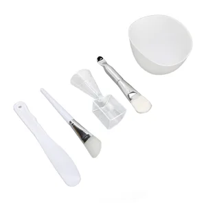 DIY Facial Mask Tool Set Silicone Brush Soft Bristle Mixing Bowl Spatula Cup Spoon Convenient and Practical Tools for Mixing Ideal for Facial Masks - 1412220147011-2