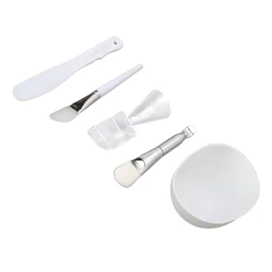 DIY Facial Mask Tool Set Silicone Brush Soft Bristle Mixing Bowl Spatula Cup Spoon Convenient and Practical Tools for Mixing Ideal for Facial Masks - product information 2