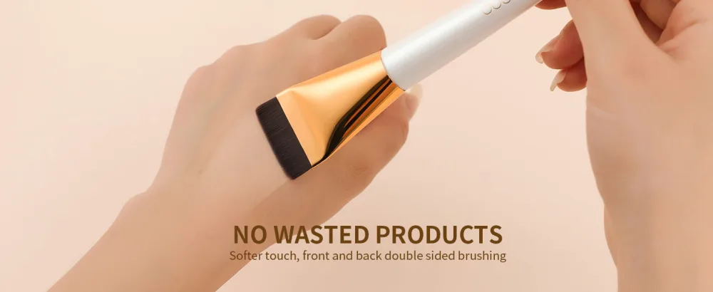 docolor Foundation Brush One Line White Flat Head One Line Foundation Brush Flat Foundation Brush for Liquid Make-up Flat Head Brush Blending Foundation Cream Powder Blush - product information 3