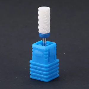 5 Kinds of Ceramic Cylinder Shape Grinding Head Nail Drill Bits for Manicure Drills (Round Flat Head M) Runder Flachkopf M - product information 3