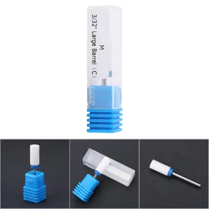 5 Kinds of Ceramic Cylinder Shape Grinding Head Nail Drill Bits for Manicure Drills (Round Flat Head M) Runder Flachkopf M - JM12917-05-2