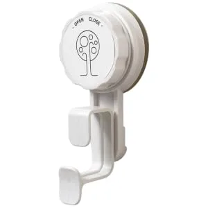 HONMEET Suction Cup Hook Coat Hook Key Holder for Wall Traceless Hooks Bathroom Hooks Bathroom Wash Pot Lid Holder Plastic Sucker Pads Storage Hooks Punch- Hook Tub White Washbasin Abs - product information 3