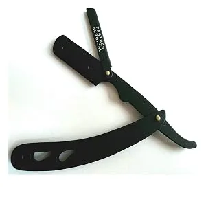 Professional & Home use Straight Edge Single Blade Razor Cut Throat Shaving Razor Best Barber Choice for Hair/Beard Shaver - Barber Shaving Razor Black