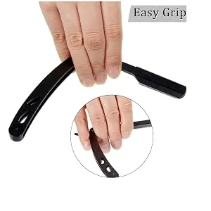 Professional & Home use Straight Edge Single Blade Razor Cut Throat Shaving Razor Best Barber Choice for Hair/Beard Shaver - Easy Grip Shaving Razor