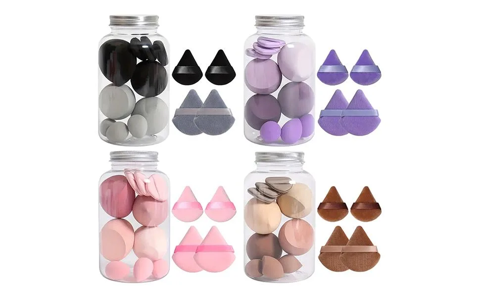 Maciun Make up Sponges for Foundation Makeup Sponge Set Beauty Sponge & Powder Puff Versatile Wet & Dry Use Long Lasting for Women Black - Makeup Sponge Blender
